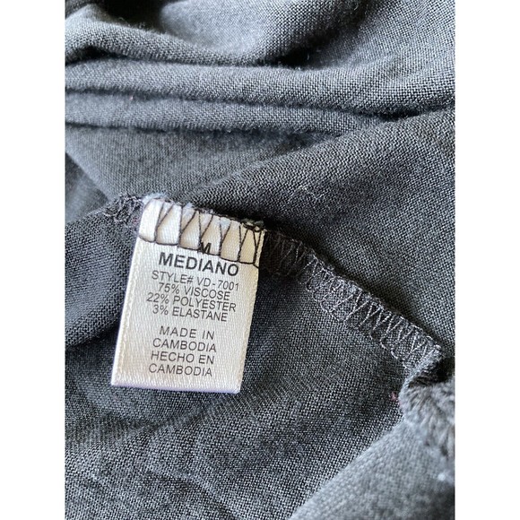 Zenana Women's Black Flared T-Shirt Midi Knee Length Dress with Side Pockets Med - Picture 6 of 10